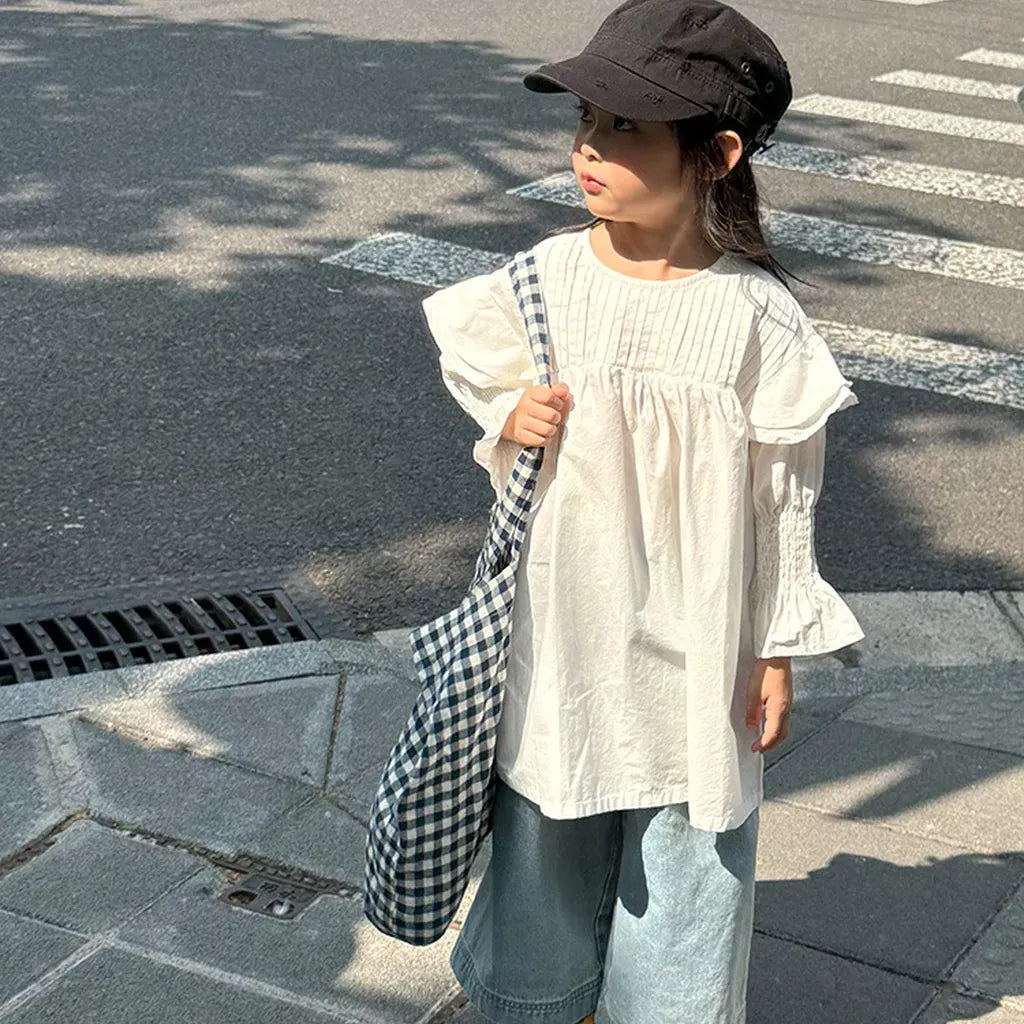 デニムパンツ ルーズストレートデニムパンツ ウエストゴム ワイドシルエットパンツ【mh0011062】