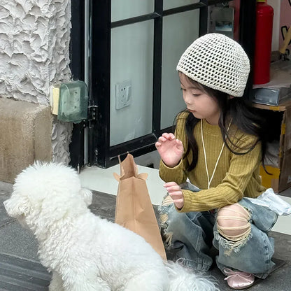 デニムパンツ ダメージ加工ワイドデニムパンツ クラッシュデニム ジーンズ【mh0011063】