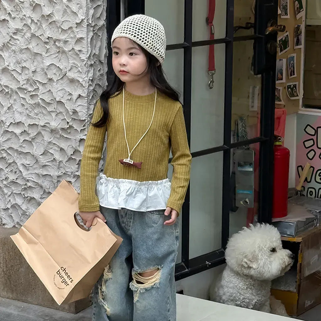 デニムパンツ ダメージ加工ワイドデニムパンツ クラッシュデニム ジーンズ【mh0011063】