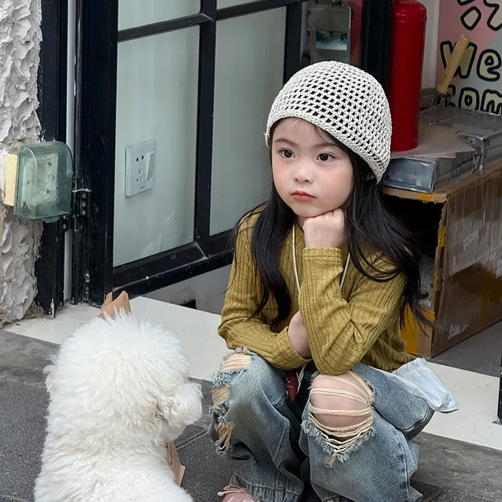 デニムパンツ ダメージ加工ワイドデニムパンツ クラッシュデニム ジーンズ【mh0011063】