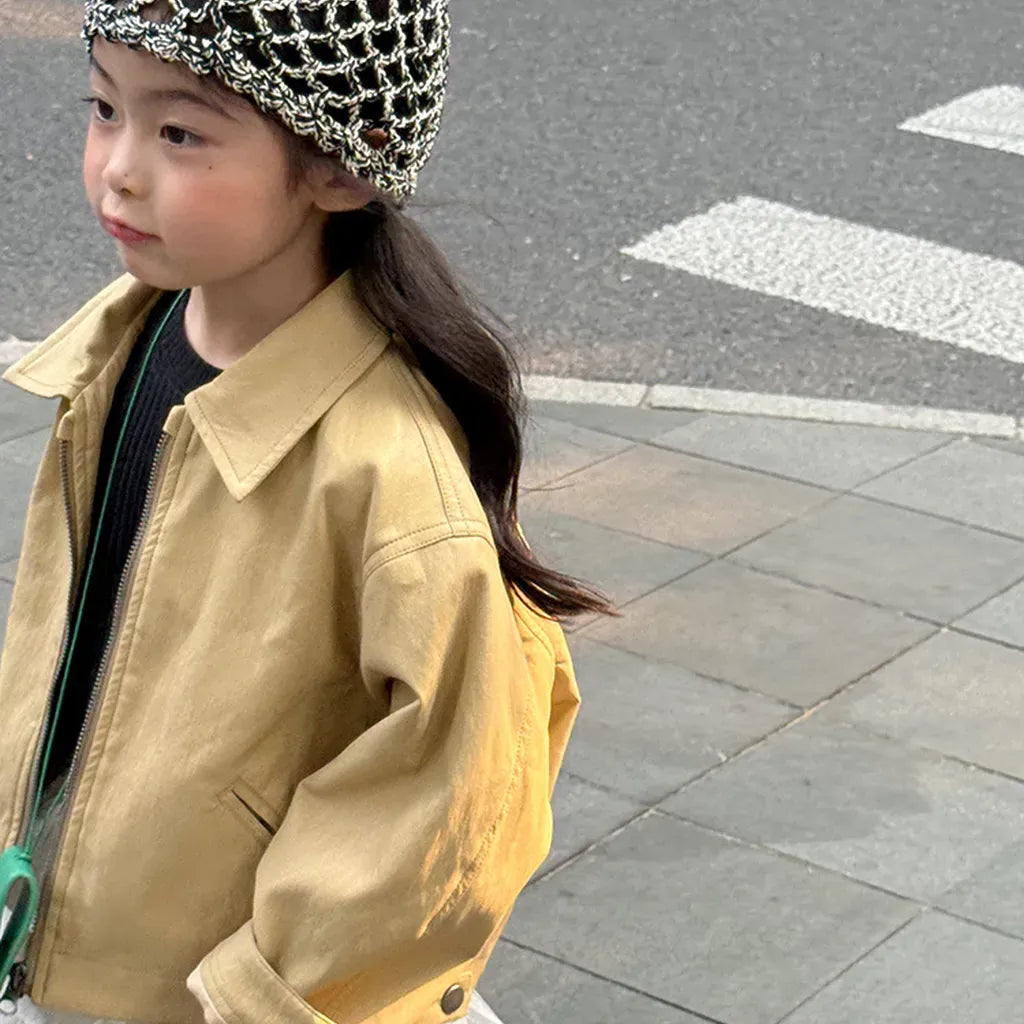 ショートコート・ジャケット・ジャンパー フェイクレザーショートジャケット フルジップアウター レトロブルゾン【mh0011064】