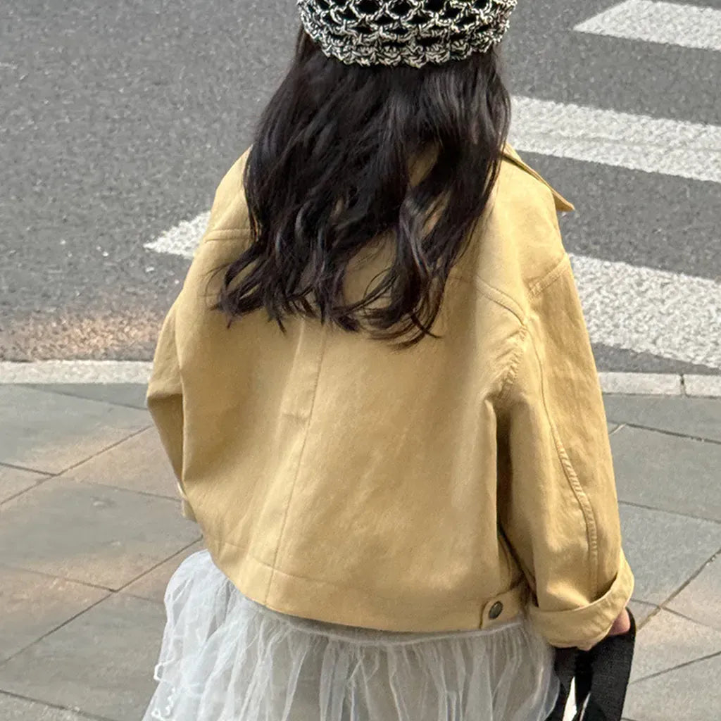 ショートコート・ジャケット・ジャンパー フェイクレザーショートジャケット フルジップアウター レトロブルゾン【mh0011064】