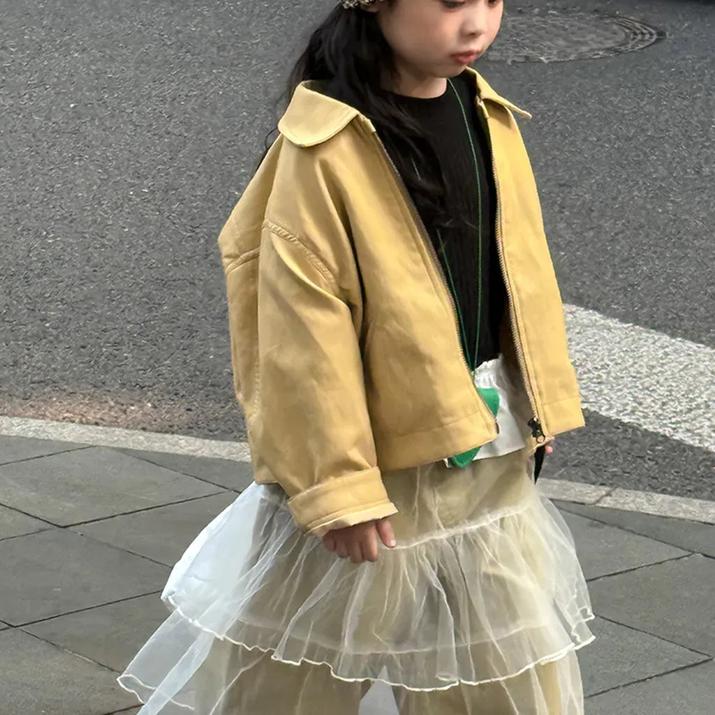 ショートコート・ジャケット・ジャンパー フェイクレザーショートジャケット フルジップアウター レトロブルゾン【mh0011064】