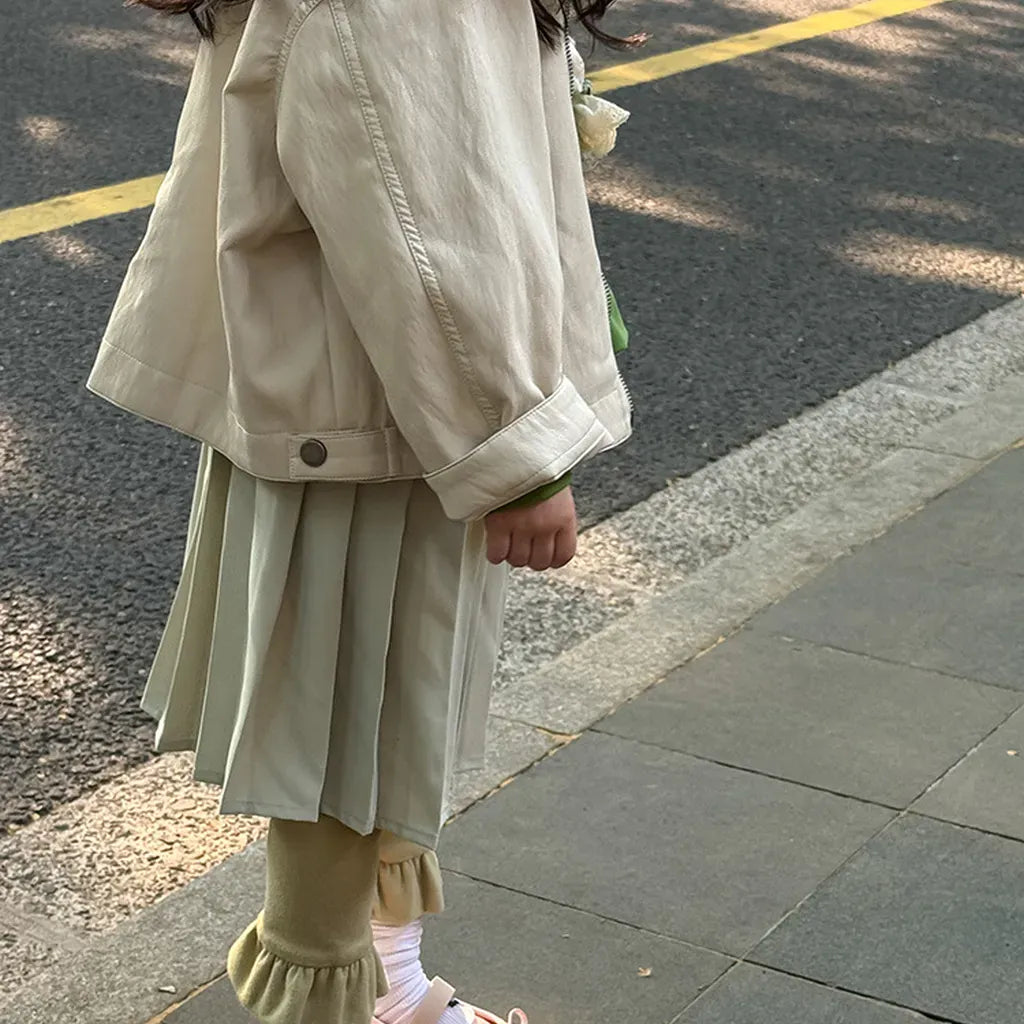 ショートコート・ジャケット・ジャンパー フェイクレザーショートジャケット フルジップアウター レトロブルゾン【mh0011064】