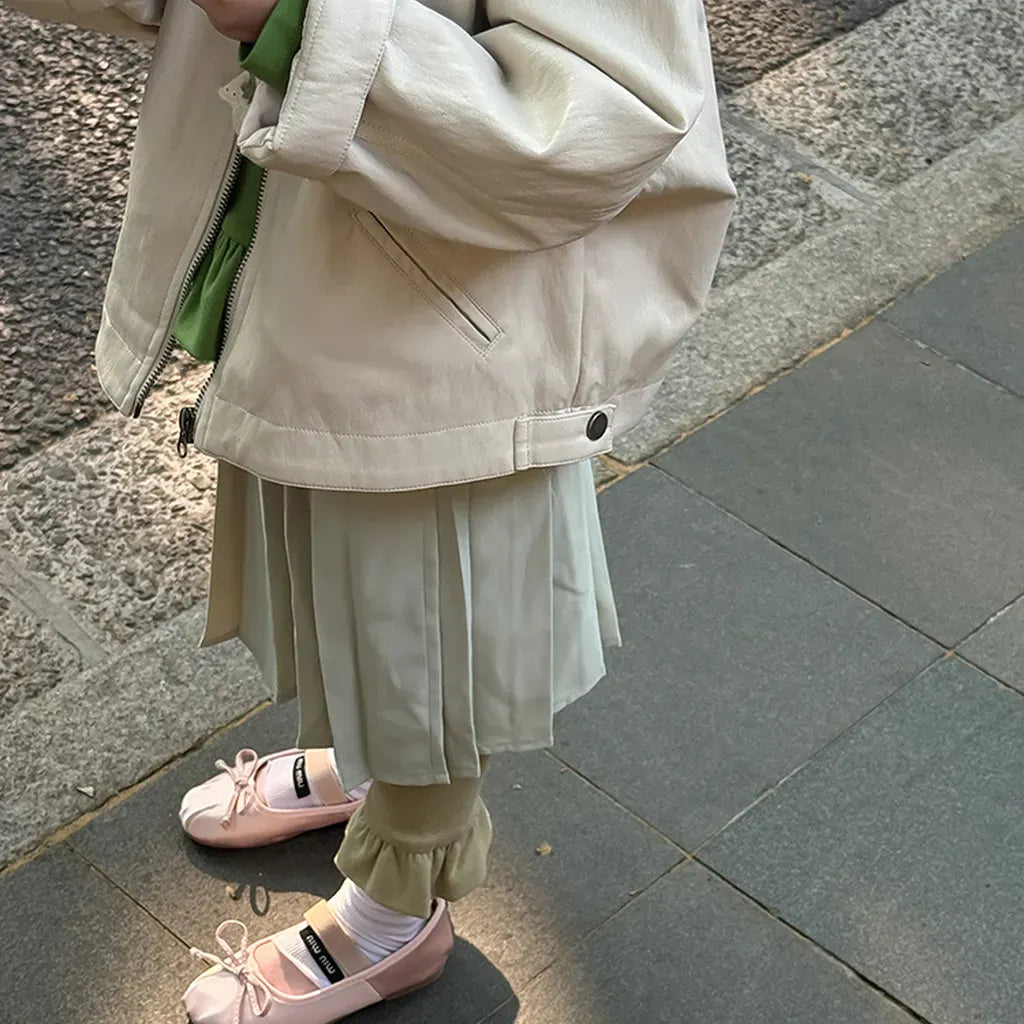 ショートコート・ジャケット・ジャンパー フェイクレザーショートジャケット フルジップアウター レトロブルゾン【mh0011064】