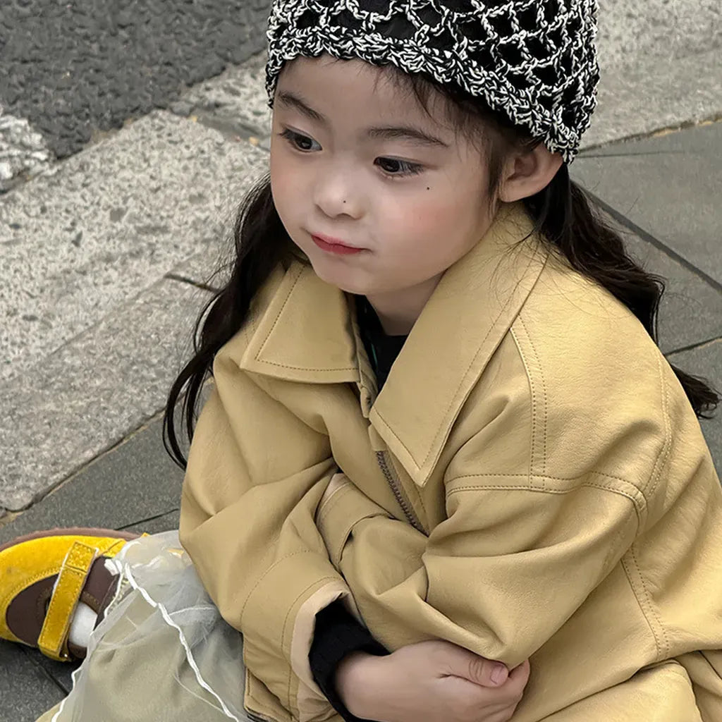 ショートコート・ジャケット・ジャンパー フェイクレザーショートジャケット フルジップアウター レトロブルゾン【mh0011064】