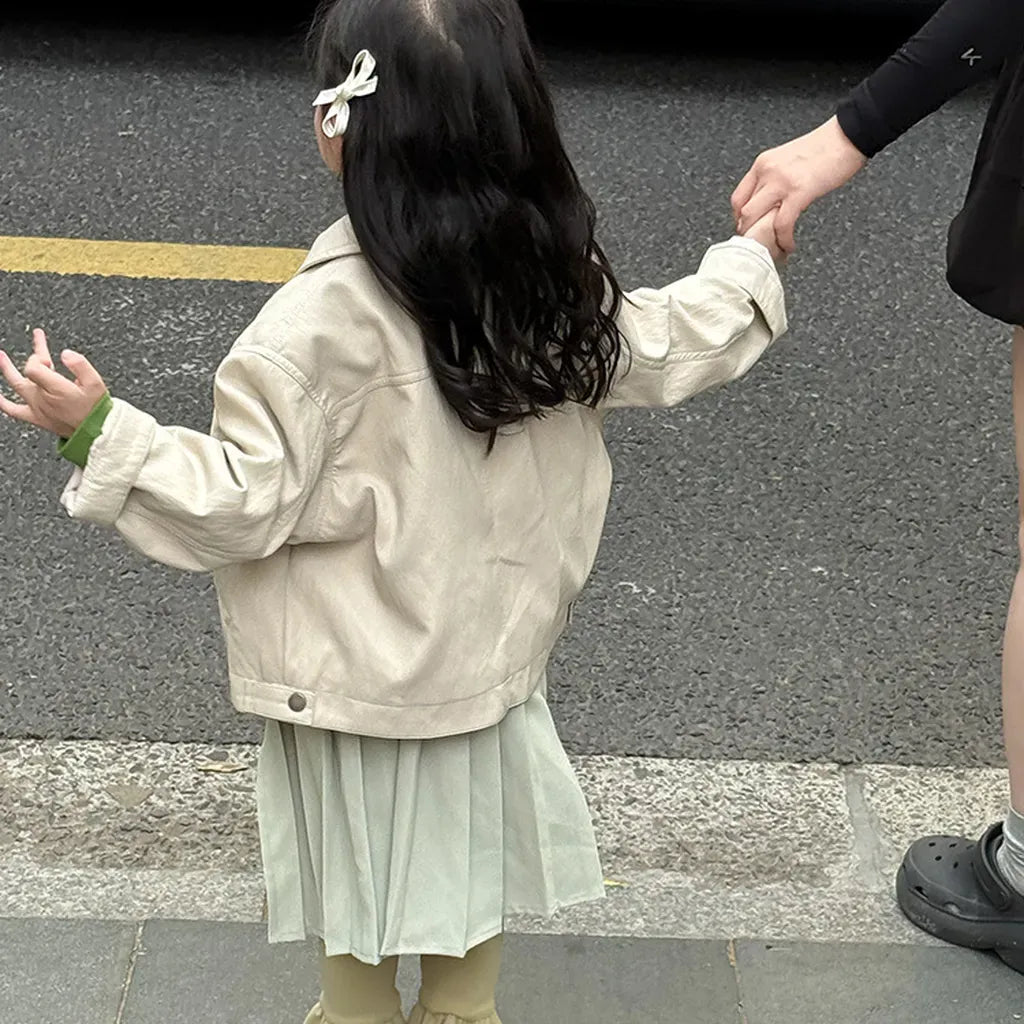 ショートコート・ジャケット・ジャンパー フェイクレザーショートジャケット フルジップアウター レトロブルゾン【mh0011064】