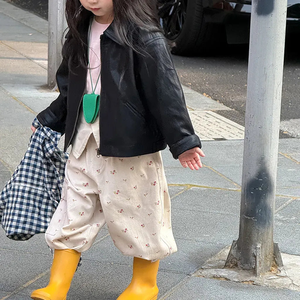 ショートコート・ジャケット・ジャンパー フェイクレザーショートジャケット フルジップアウター レトロブルゾン【mh0011064】