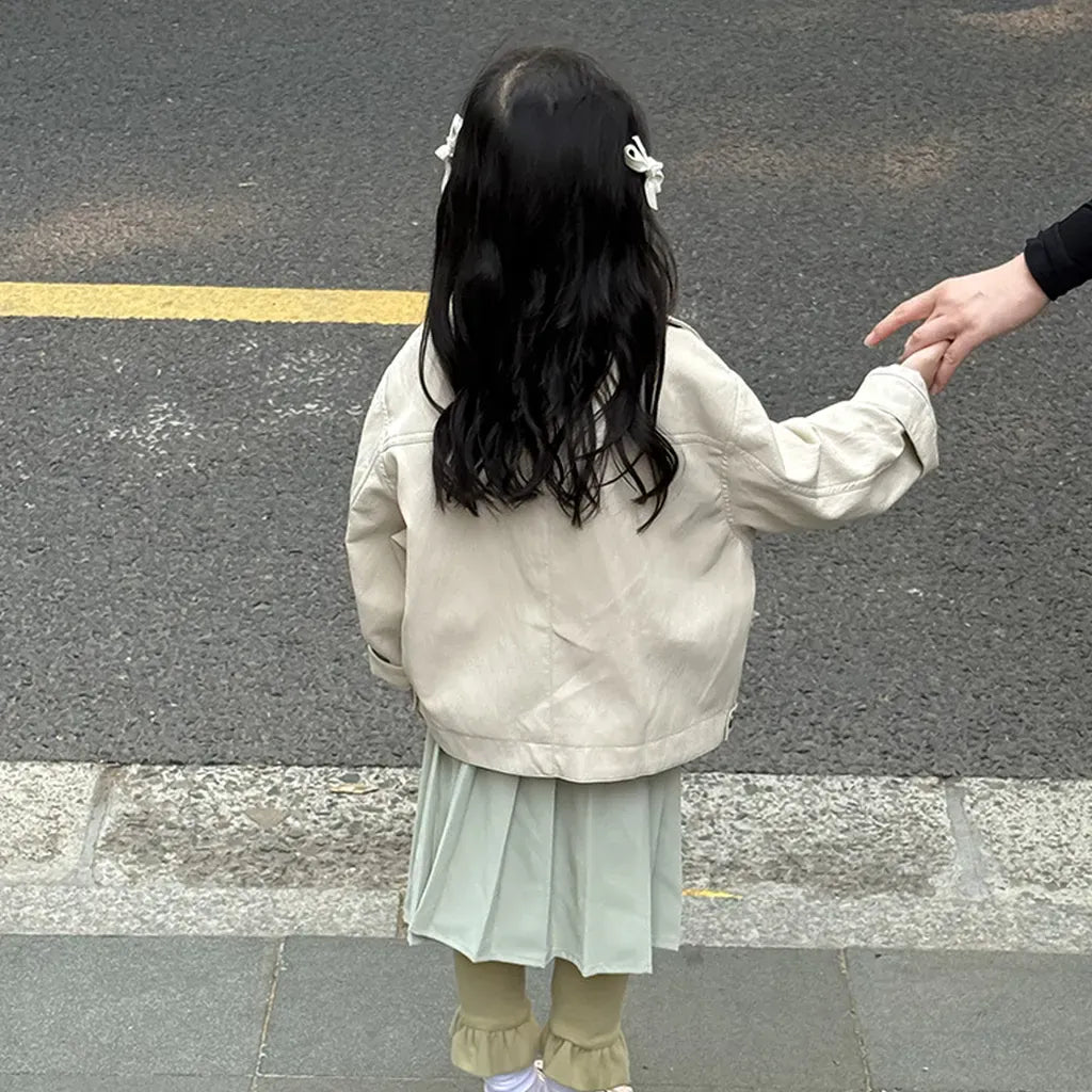 ショートコート・ジャケット・ジャンパー フェイクレザーショートジャケット フルジップアウター レトロブルゾン【mh0011064】