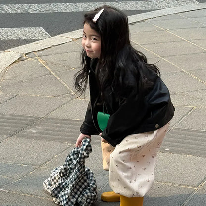 ショートコート・ジャケット・ジャンパー フェイクレザーショートジャケット フルジップアウター レトロブルゾン【mh0011064】