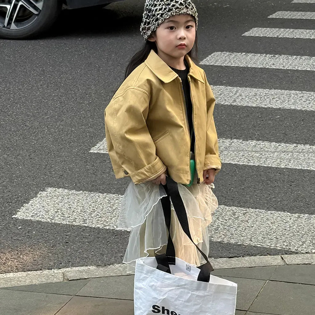 ショートコート・ジャケット・ジャンパー フェイクレザーショートジャケット フルジップアウター レトロブルゾン【mh0011064】