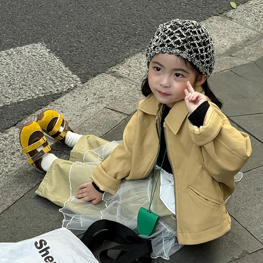 ショートコート・ジャケット・ジャンパー フェイクレザーショートジャケット フルジップアウター レトロブルゾン【mh0011064】