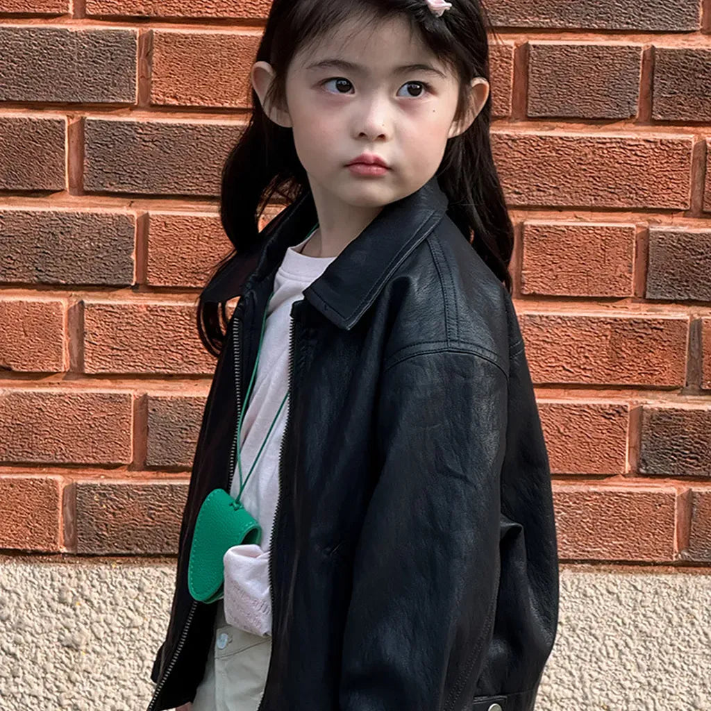 ショートコート・ジャケット・ジャンパー フェイクレザーショートジャケット フルジップアウター レトロブルゾン【mh0011064】