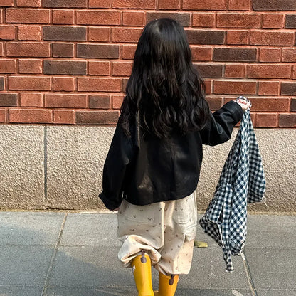 ショートコート・ジャケット・ジャンパー フェイクレザーショートジャケット フルジップアウター レトロブルゾン【mh0011064】