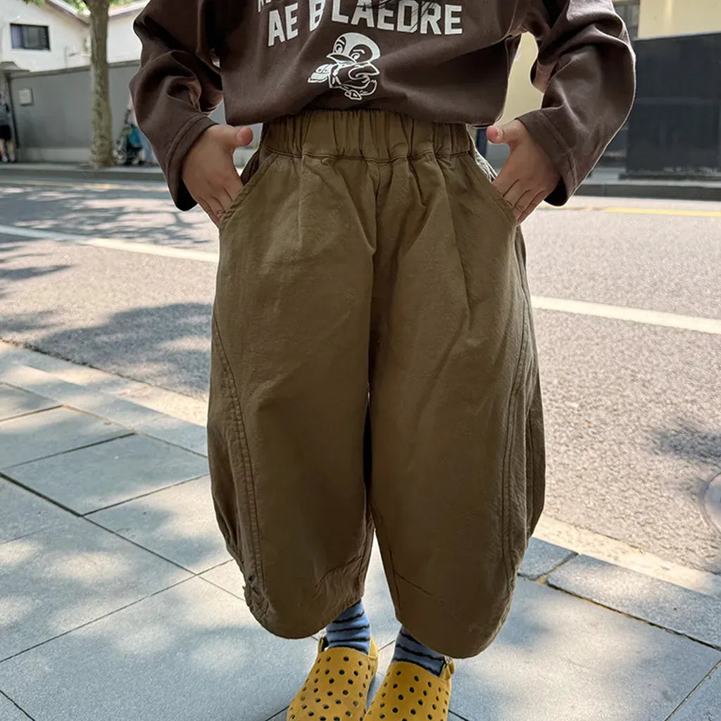 ロングパンツ・スウェットパンツ ワイドシルエットパンツ 裾絞りバルーンパンツ イージーパンツ【mh0011067】