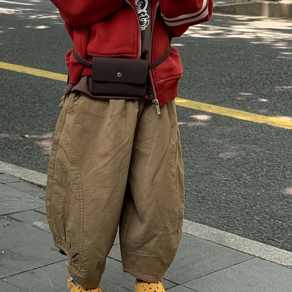 ロングパンツ・スウェットパンツ ワイドシルエットパンツ 裾絞りバルーンパンツ イージーパンツ【mh0011067】