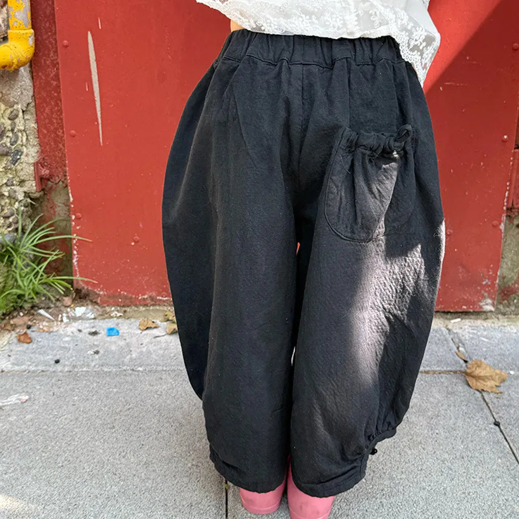 ロングパンツ・スウェットパンツ ワイドシルエットパンツ 裾絞りバルーンパンツ イージーパンツ【mh0011067】