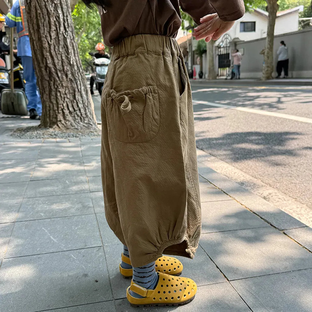 ロングパンツ・スウェットパンツ ワイドシルエットパンツ 裾絞りバルーンパンツ イージーパンツ【mh0011067】