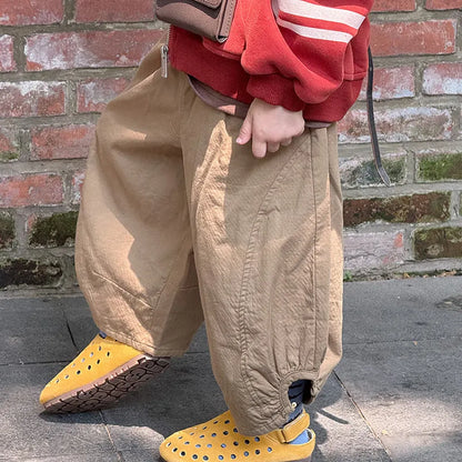 ロングパンツ・スウェットパンツ ワイドシルエットパンツ 裾絞りバルーンパンツ イージーパンツ【mh0011067】