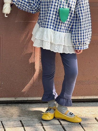 レギンスパンツ Navy / 90cm 裾フリルガーリーレギンスパンツ【mh0010585】