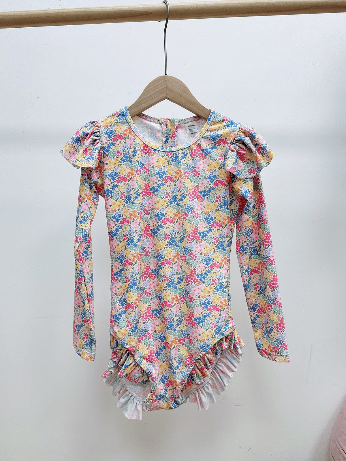 ベビー用水着 one acre of begonias / 140 ジュニアガールズ水着 長袖ワンピーススイムウェア ラッシュガード【mh0009333】