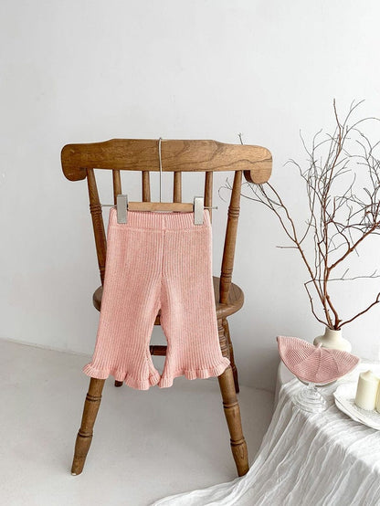 ロングパンツ・スウェットパンツ pink / 66cm ベビー ニット フレア パンツ レギンス ガールズ