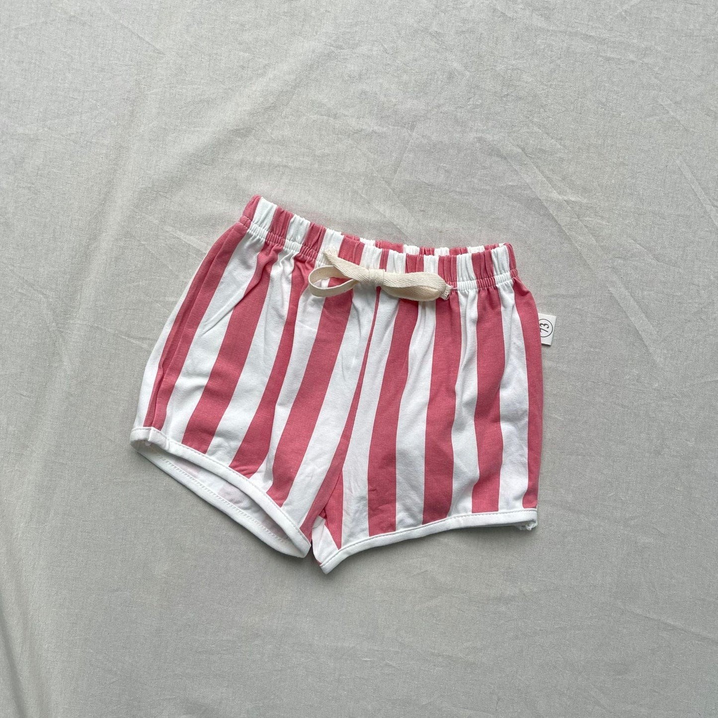 ハーフパンツ・ショートパンツ Pink / 73cm ストライプショートパンツ【mh0009442】