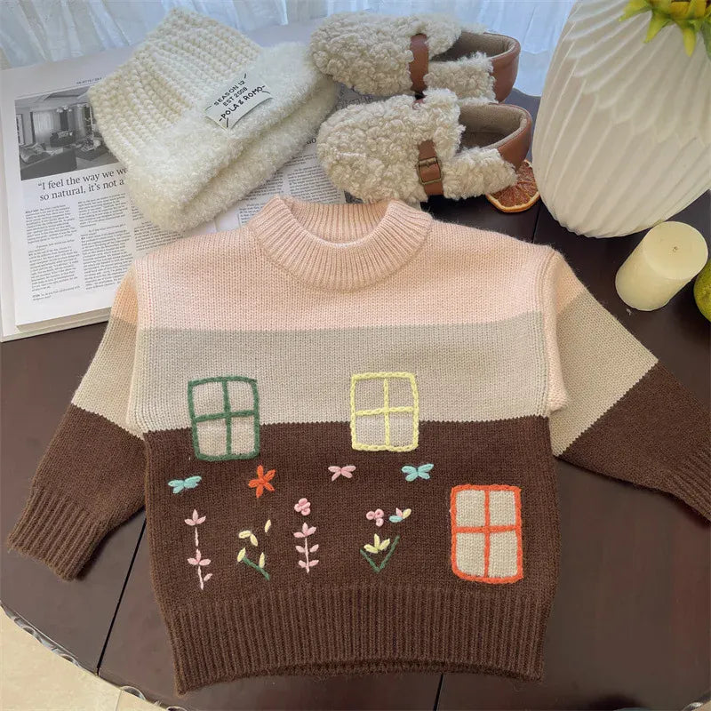 ニット・セーター Pink / 90cm 24M キッズトップス ニット刺繍セーター【mh0008445】