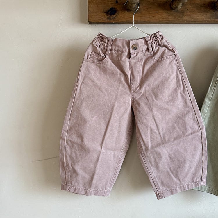 ロングパンツ・スウェットパンツ Pink / 90cm ハートポケットルーズロングパンツ【mh0011044】