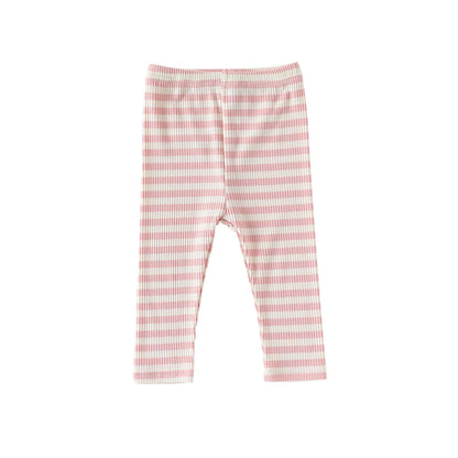 ロンパースセットアップ Pink Pants / 66cm ボーダー長袖ロンパース/ロングパンツ【mh0010730】