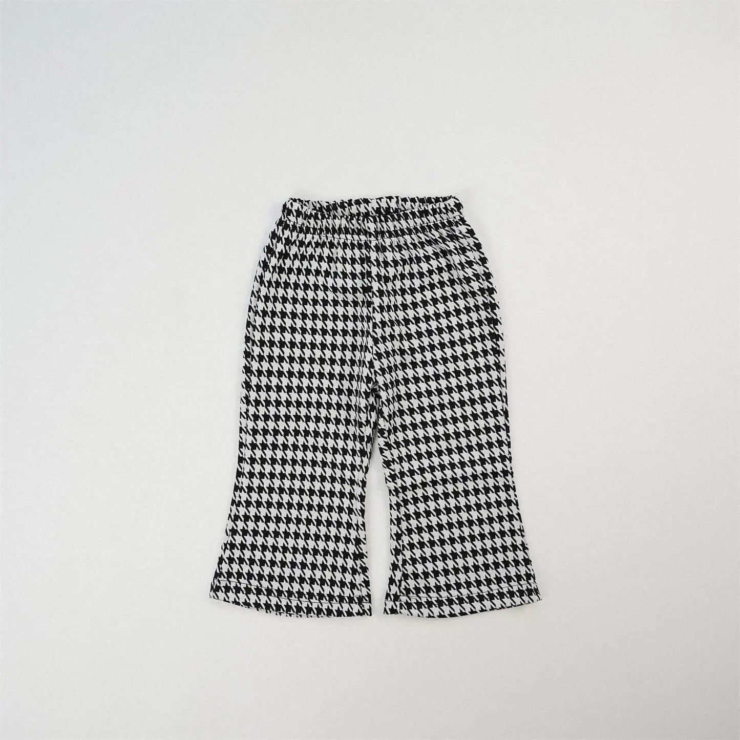 ロングパンツ・スウェットパンツ Plaid / 12M  80CM キッズパンツ プリント柄ワイドフレアパンツ 千鳥格子/レオパード/ハート/水玉ドット【mh0007010】