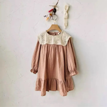 長袖ロンパース plink dress / 66cm 0-6m / 取り寄せ（7〜21日） ベビーロンパース ワンピース 長袖 レースラペル お出かけ ピンク/ブラック/2カラー