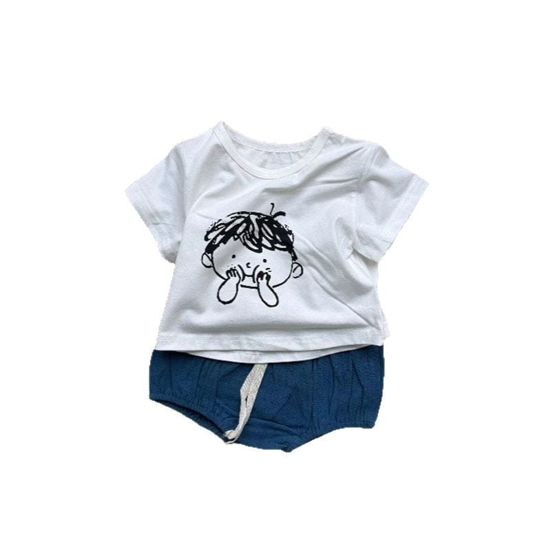 半袖セットアップ print short sleeve T-shirt + shorts suit【mh0009532】