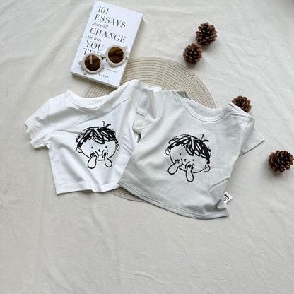 半袖セットアップ print short sleeve T-shirt + shorts suit【mh0009532】