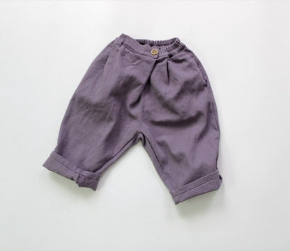 ロングパンツ・スウェットパンツ Purple / 80cm キッズ カラー コットン ルーズ パンツ