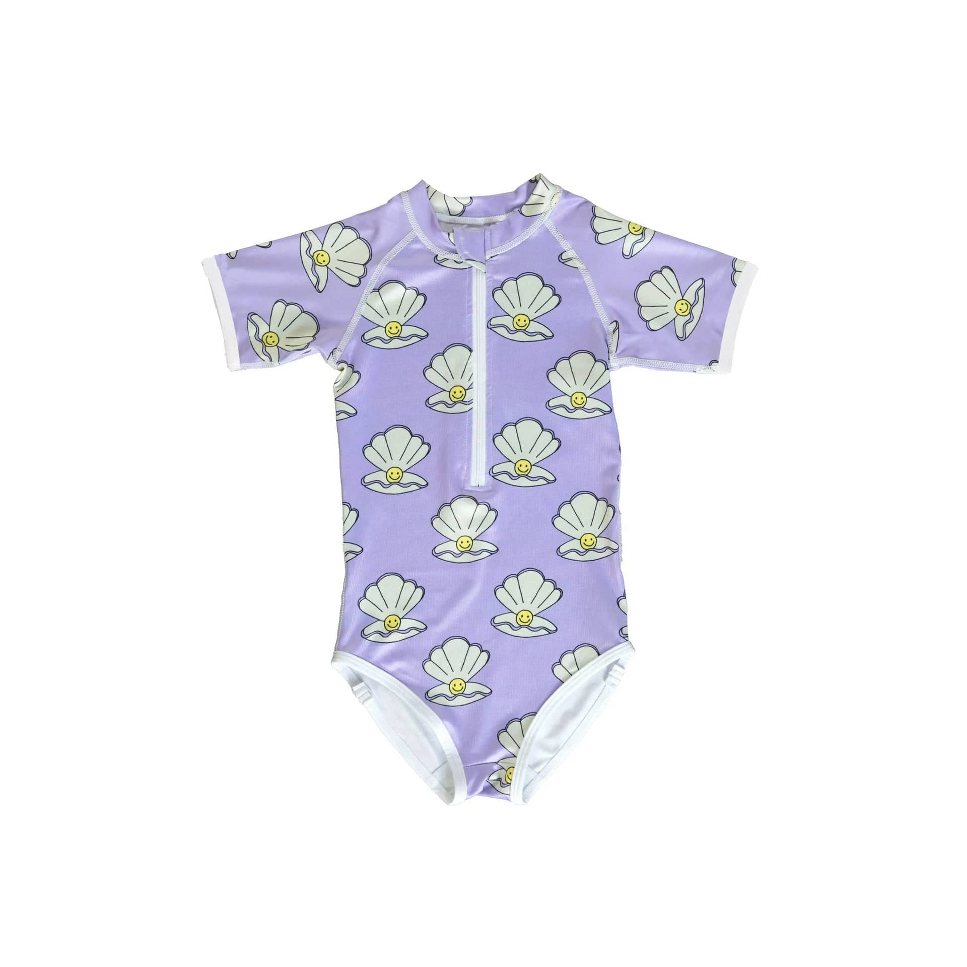 ベビー用水着 purple pearl / 80 ガールズ水着 半袖ワンピーススイムウェア ラッシュガード【mh0009282】