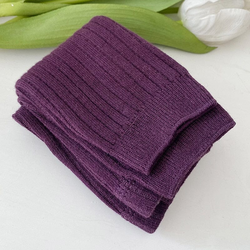 ベビー用靴下・タイツ Purple / S for 6-12M ベビー キッズ リブ レギンスパンツ ユニセックス【mh0002491】