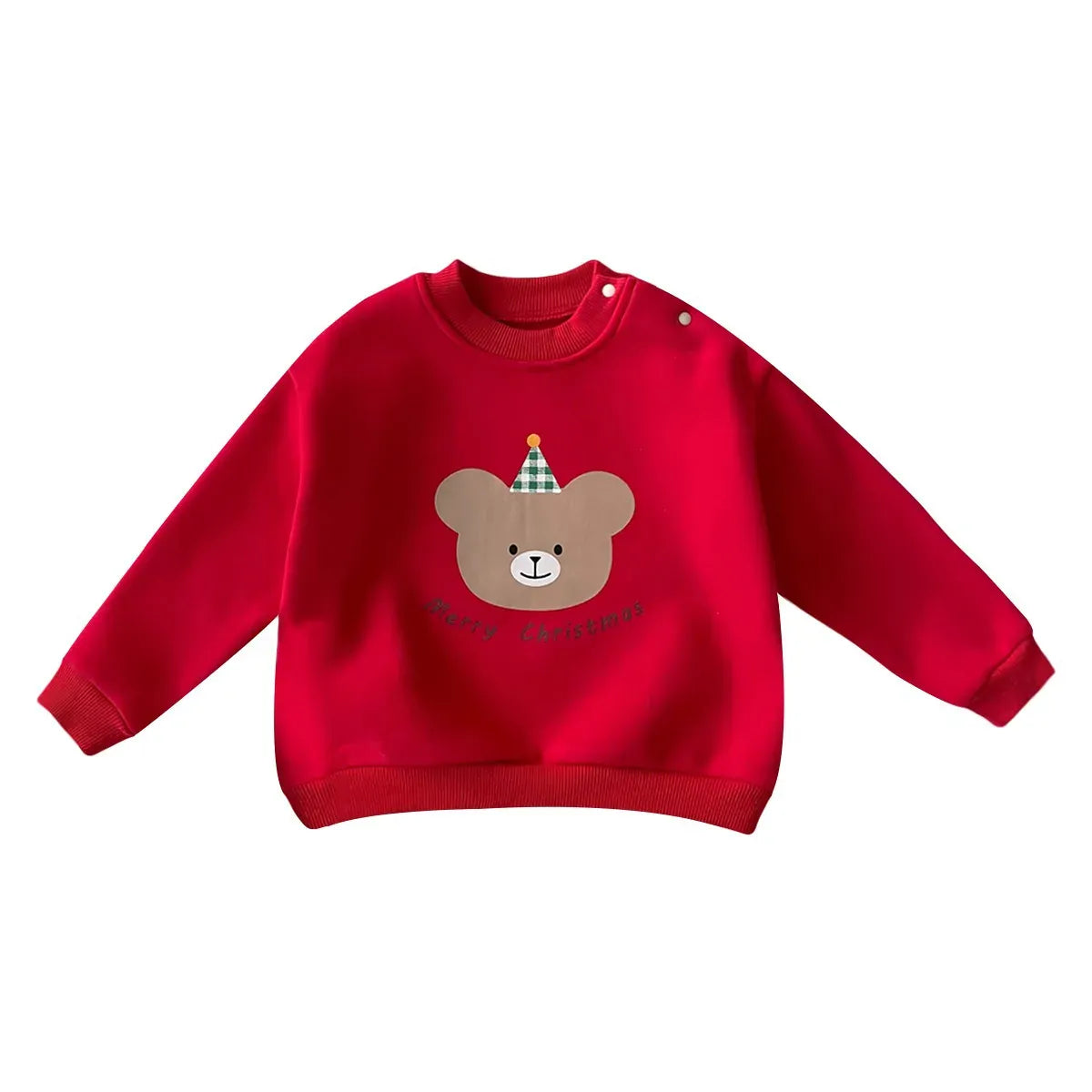 トレーナー・フーディ Red / 24M  90CM / 取り寄せ（7〜21日） キッズトップス ベアくまクリスマスカラー長袖スウェットトレーナー【mh0008087】