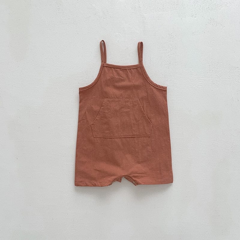サロペットパンツ・サスペンダーパンツ red / 66cm ベビー キャミソール ジャンプスーツ サロペット 半袖 Tシャツ ボーイズ