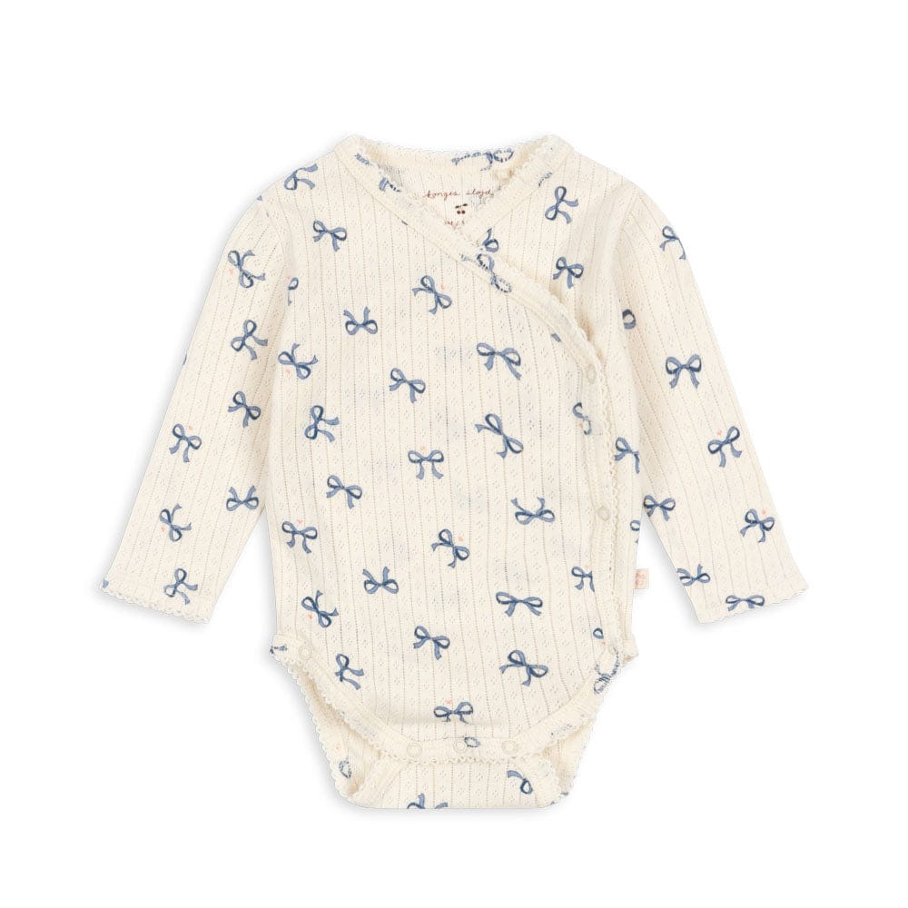 ロンパースセットアップ Ribbon Bodysuit / 66cm ハート/リボン長袖肌着ロンパース/ロングパンツ【mh0010732】