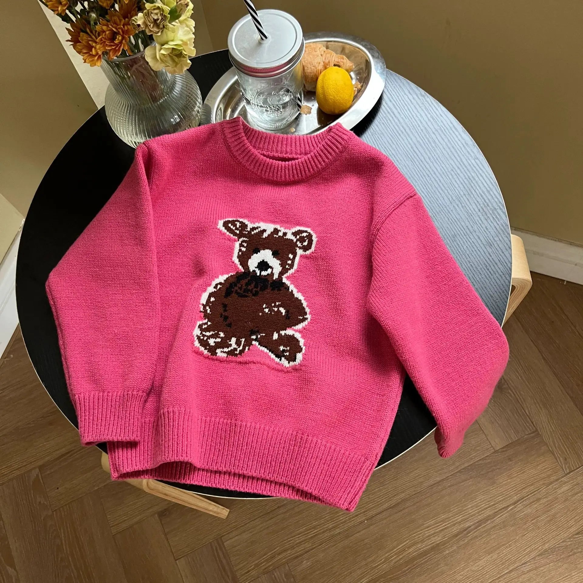 ニット・セーター rose / 80cm キッズトップス ベアくま ニットセーター 3カラー