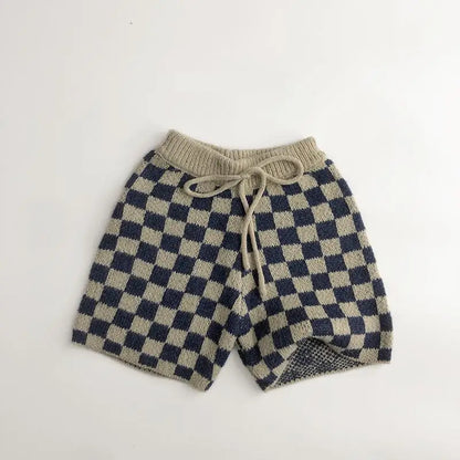 カーディガン・パーカー shorts / 12M  80cm キッズカーディガン ショートパンツ ニット チェック柄 セーター