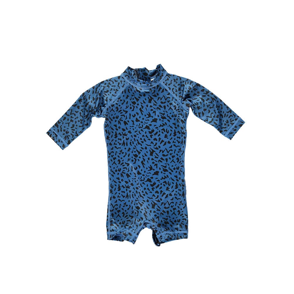 ベビー用水着 shorts one-piece blue leopard print / 80 ボーイズガールズ水着 長袖つなぎスイムウェア ラッシュガード【mh0009293】