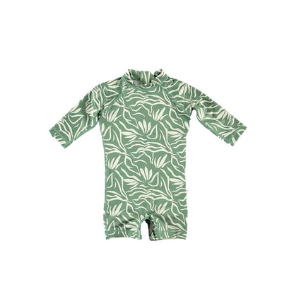 ベビー用水着 shorts one-piece green rainforest / 80 ボーイズガールズ水着 長袖つなぎスイムウェア ラッシュガード【mh0009293】