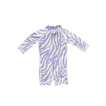 ベビー用水着 shorts one-piece light purple kelp / 80 ボーイズガールズ水着 長袖つなぎスイムウェア ラッシュガード【mh0009293】