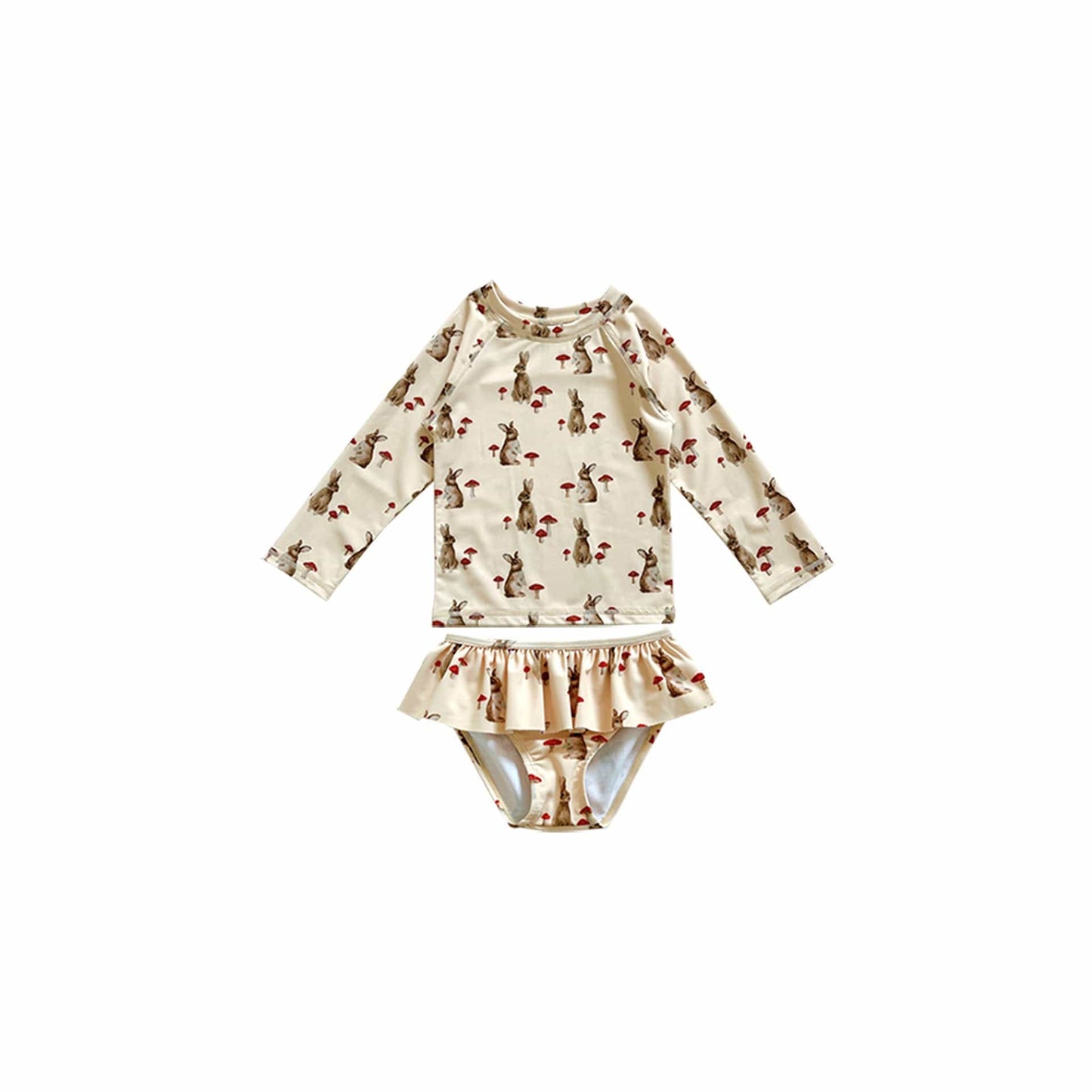 ベビー用水着 Split swimsuit bunny / 80 ガールズ水着 長袖セパレートスイムウェア ラッシュガード【mh0009330】