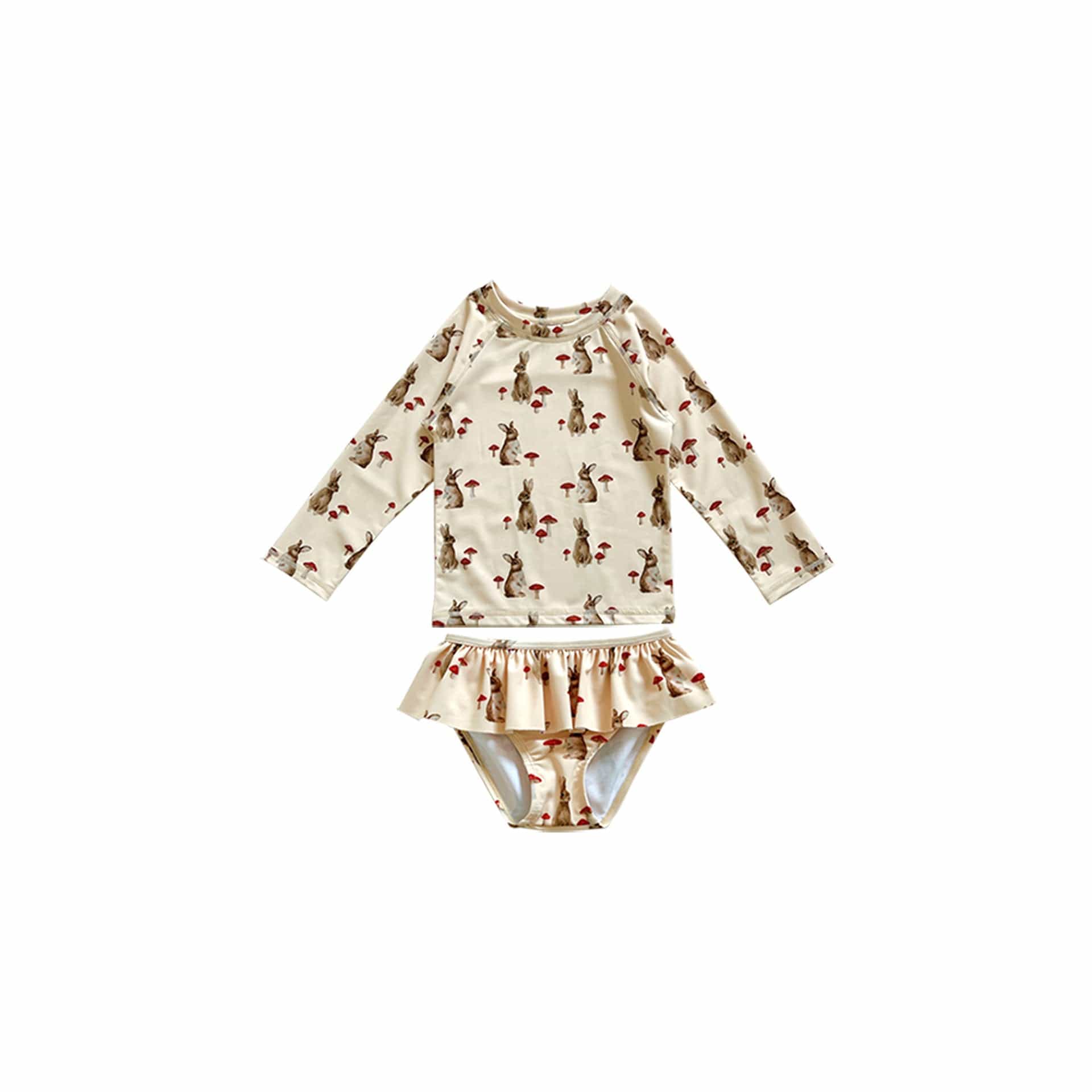 ベビー用水着 Split swimsuit bunny / 80 ガールズ水着 長袖セパレートスイムウェア ラッシュガード【mh0009330】