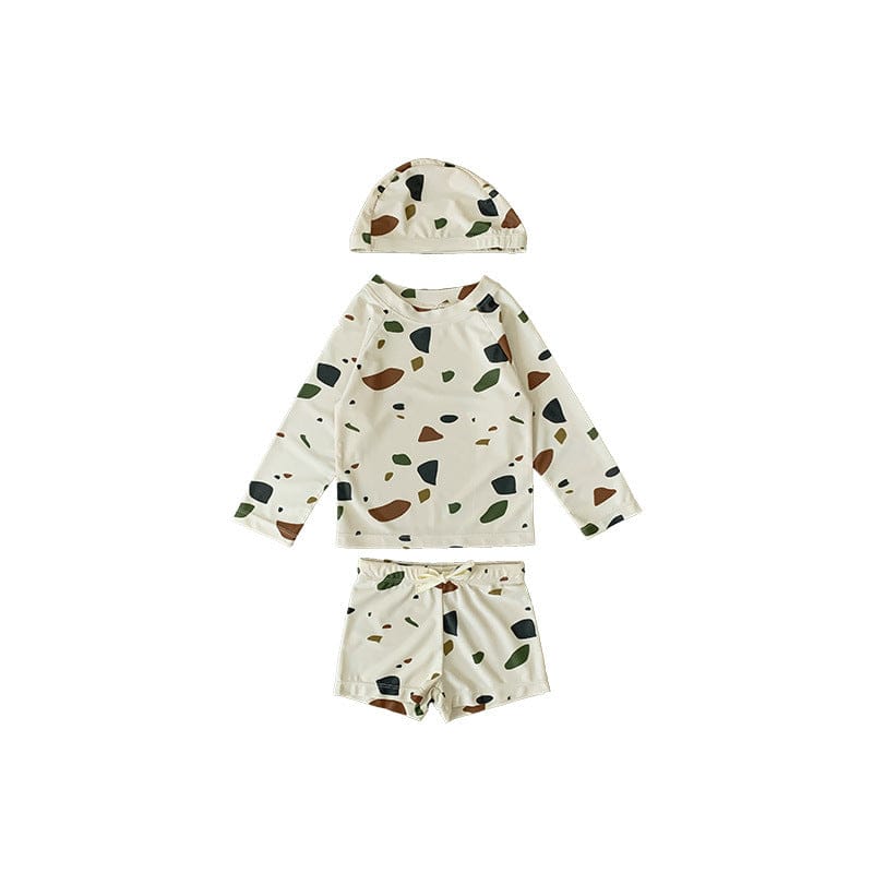 ベビー用水着 split swimsuit colored stone / 80 ボーイズ水着 長袖セパレートスイムウェア ラッシュガード【mh0009358】