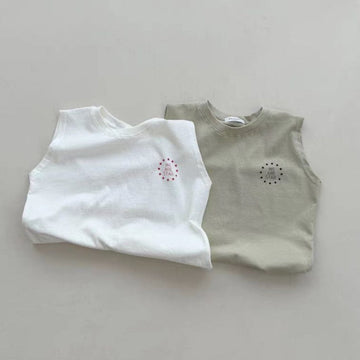 タンクトップ・キャミソール・ノースリーブトップス star print sleeveless T-shirt【mh0009527】