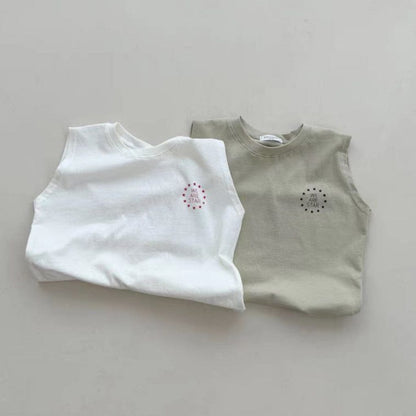 タンクトップ・キャミソール・ノースリーブトップス star print sleeveless T-shirt【mh0009527】